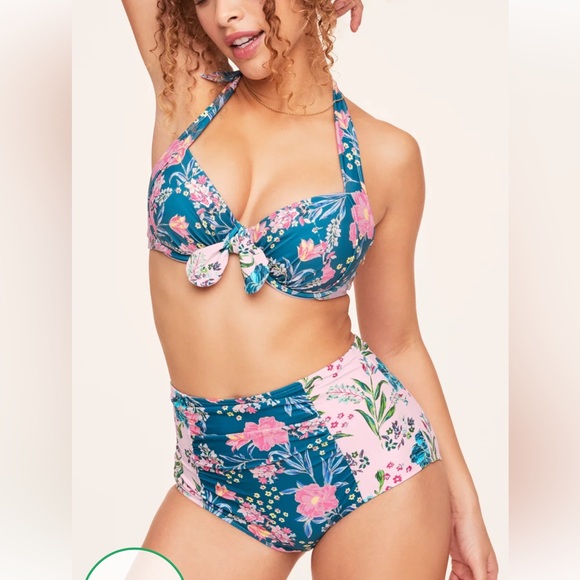 Adore Me Other - Adore Me Bikini Set High Waist 34DD Underwire Top Shelby Contour 2pc Set READ **